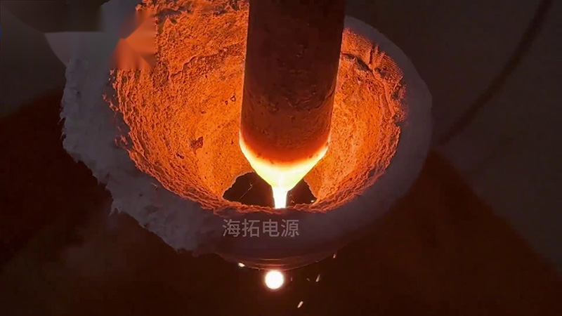 40KW的超高频感应加热设备，频率800Khz，用于加热滴熔淬火热处理